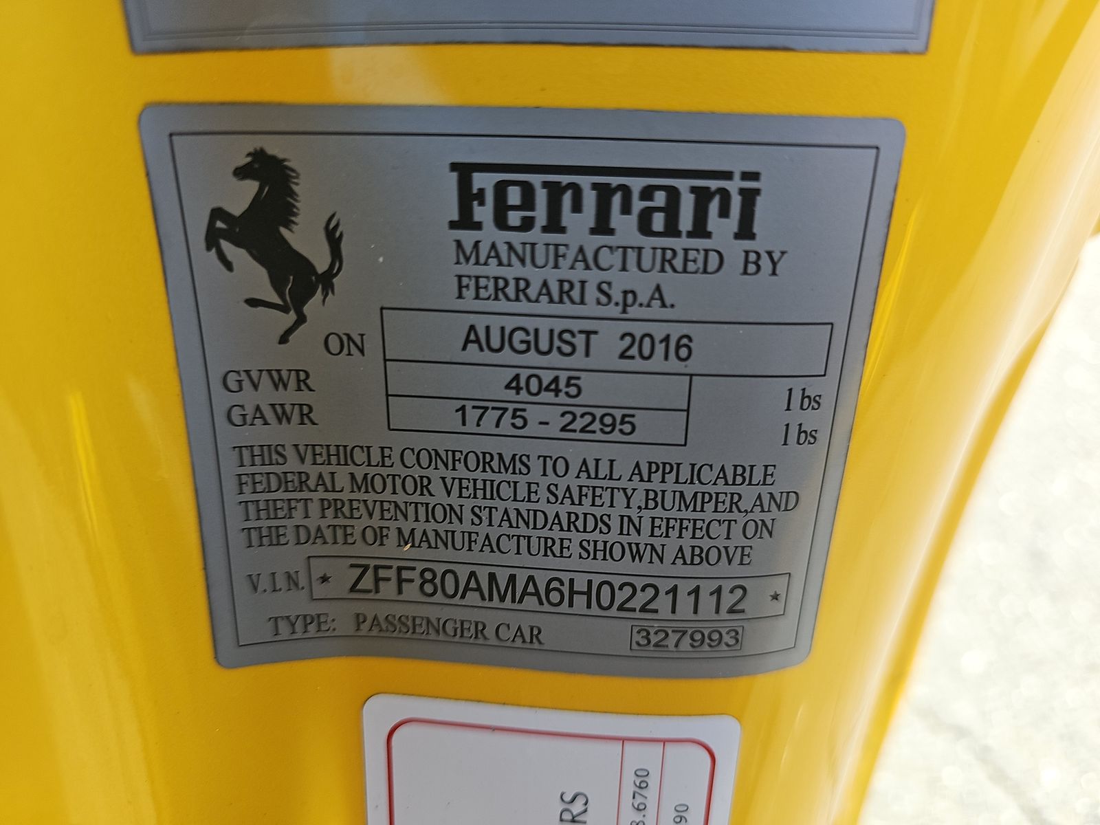 2017 Ferrari 488 Base RWD