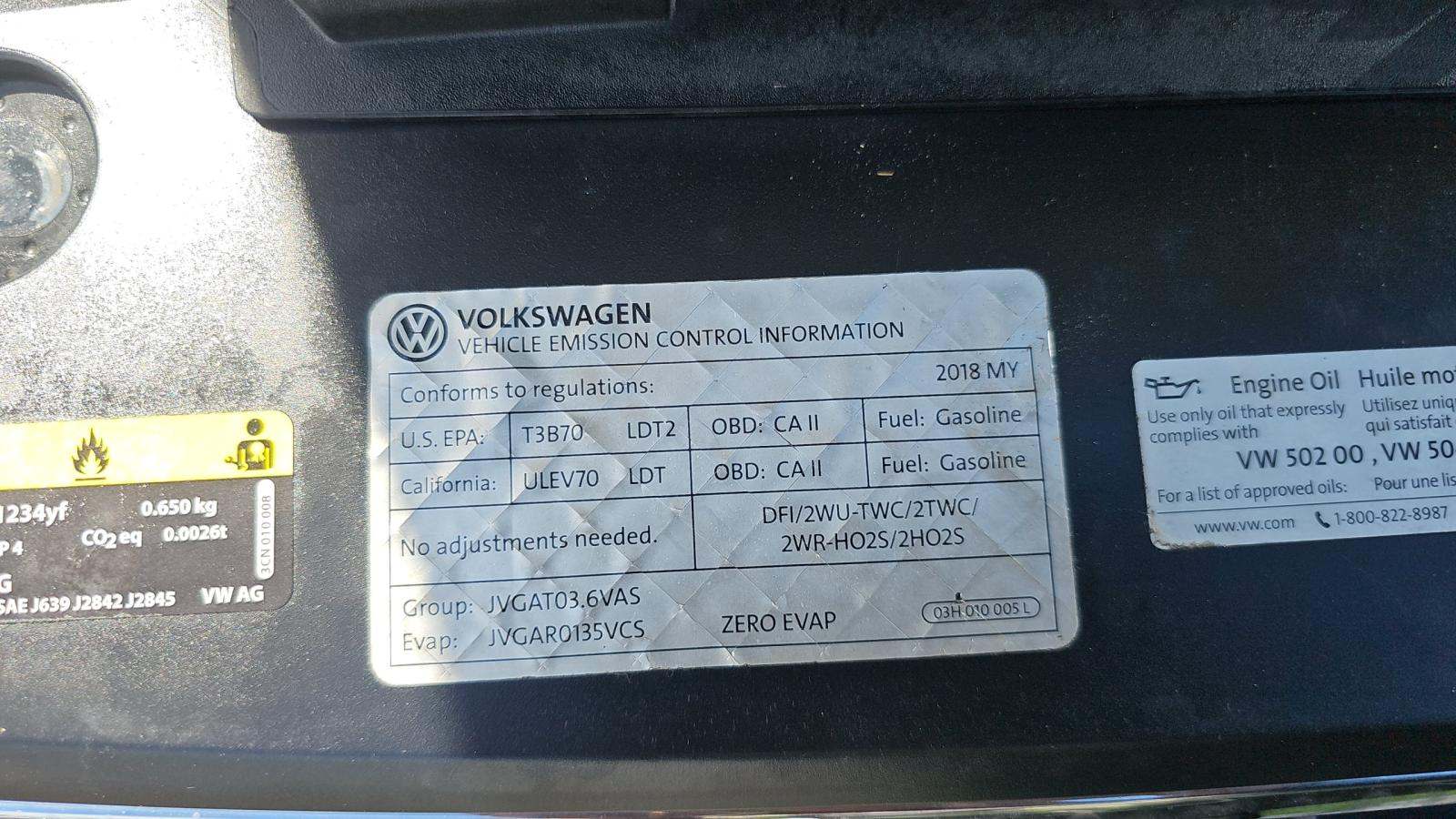 2018 Volkswagen Atlas 3.6L SEL Premium AWD