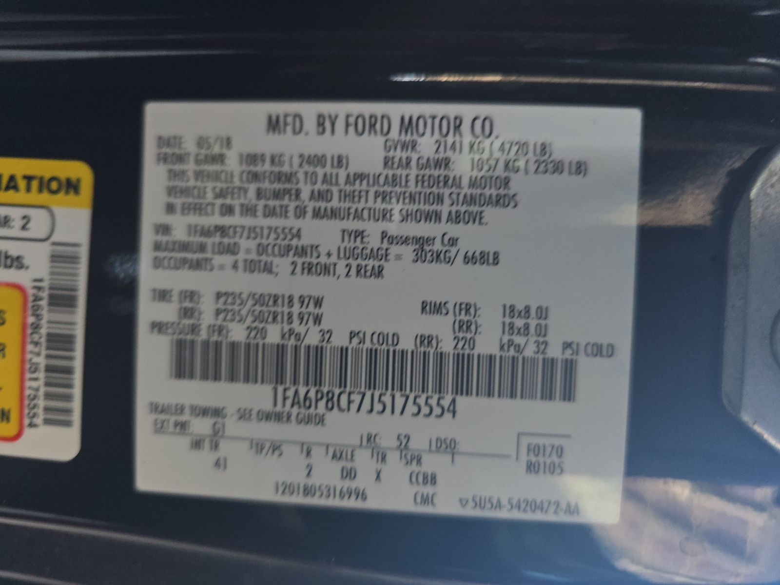 2018 Ford Mustang GT Premium RWD