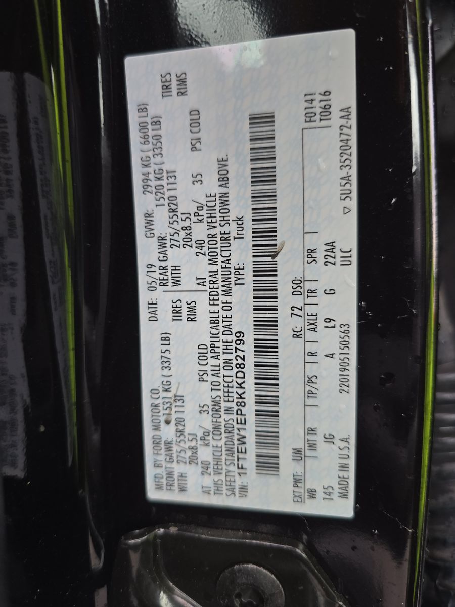 2019 Ford F-150 XL AWD