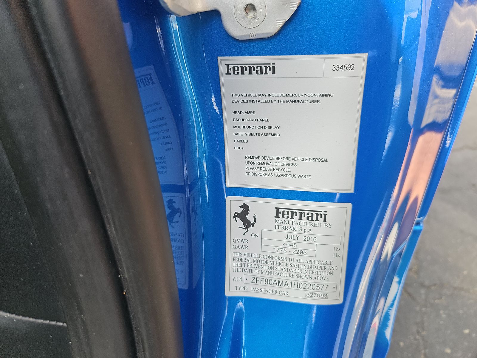 2017 Ferrari 488 Base RWD