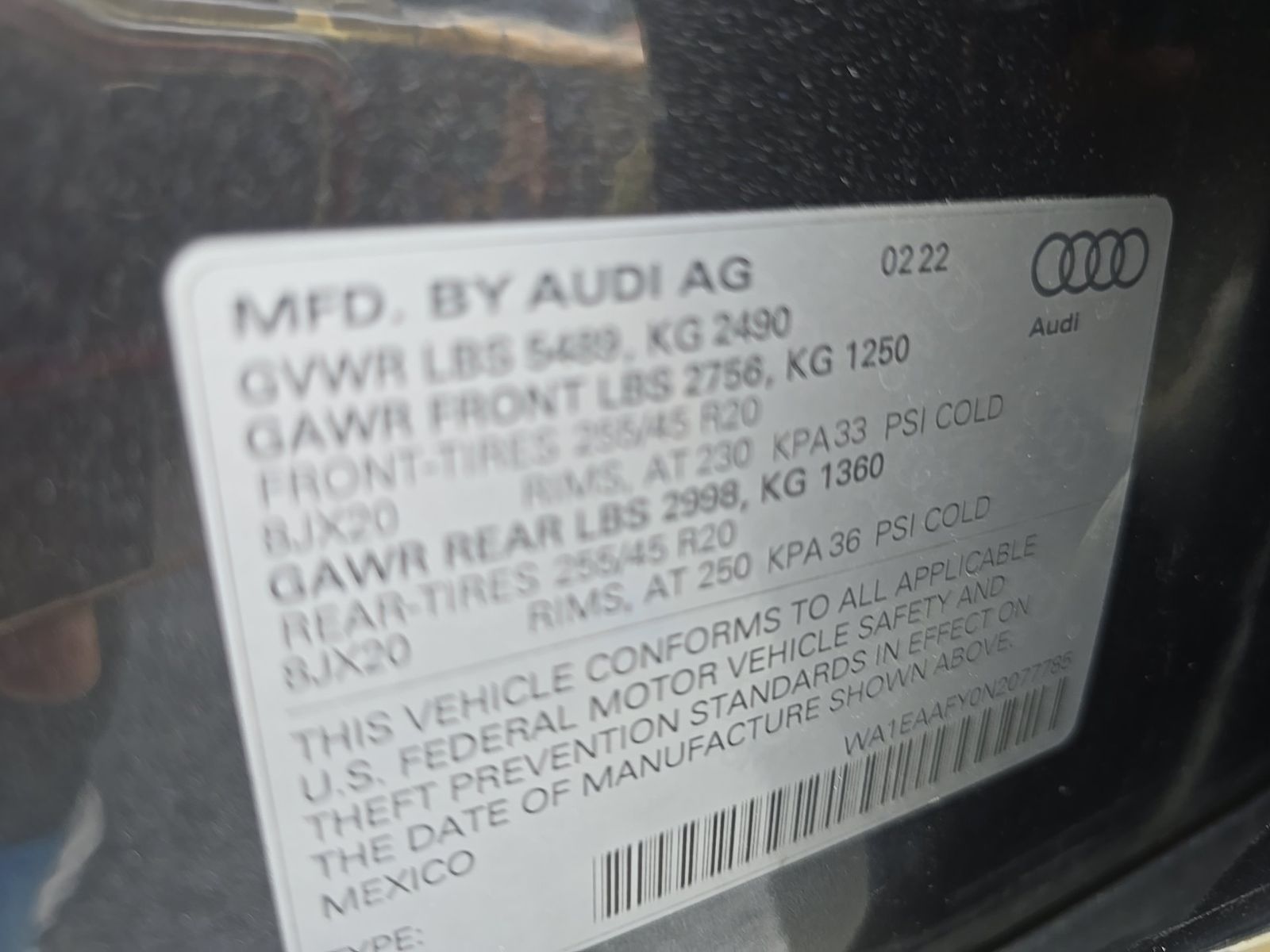 2022 Audi Q5 S line Premium Plus AWD