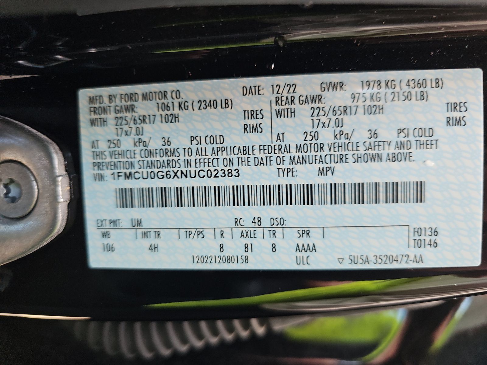 2022 Ford Escape SE FWD