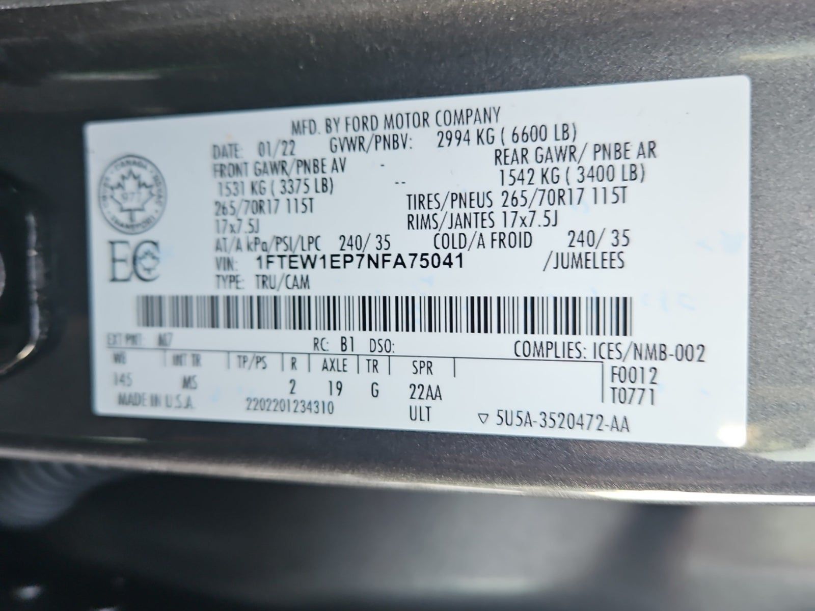 2022 Ford F-150 XLT AWD