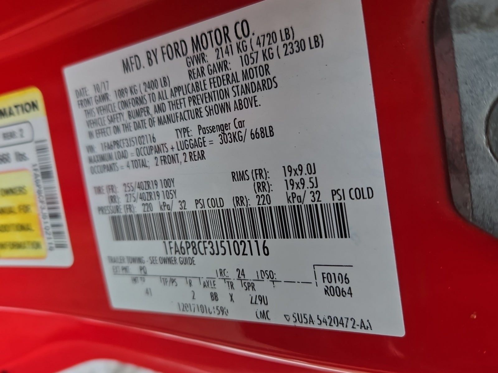 2018 Ford Mustang GT Premium RWD