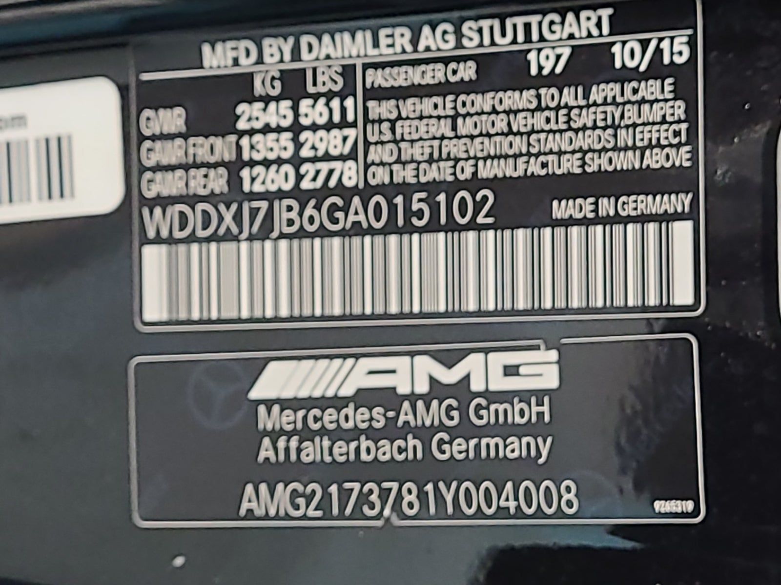 2016 Mercedes-Benz S-Class AMG S 63 AWD