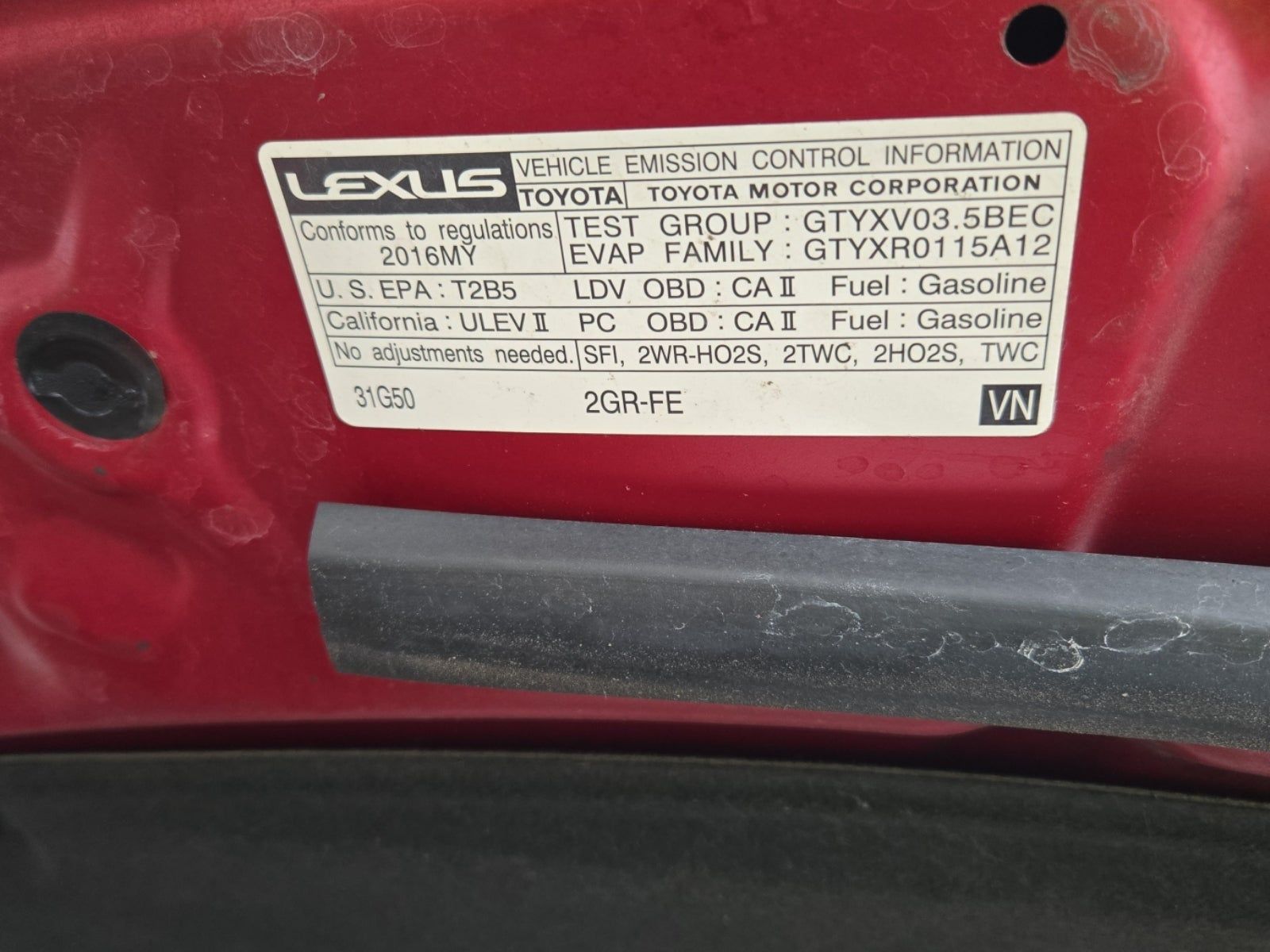 2016 Lexus ES ES 350 FWD