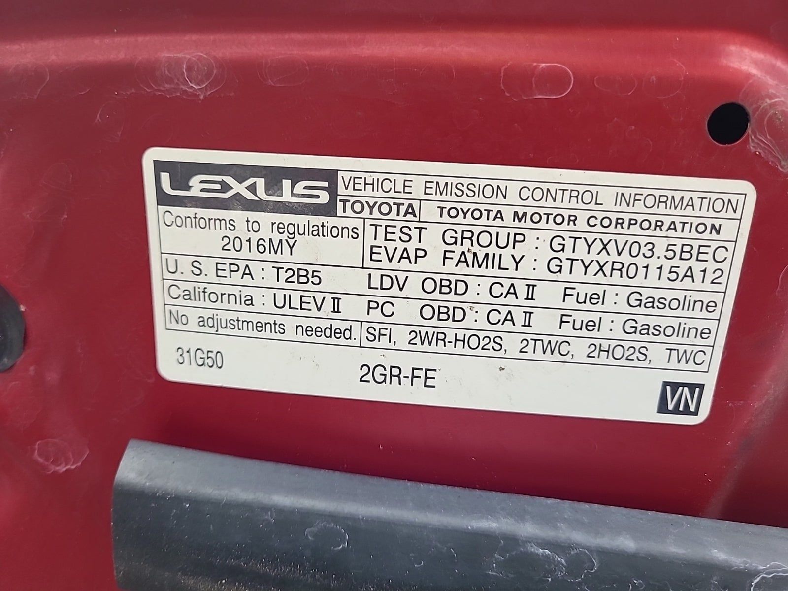 2016 Lexus ES ES 350 FWD