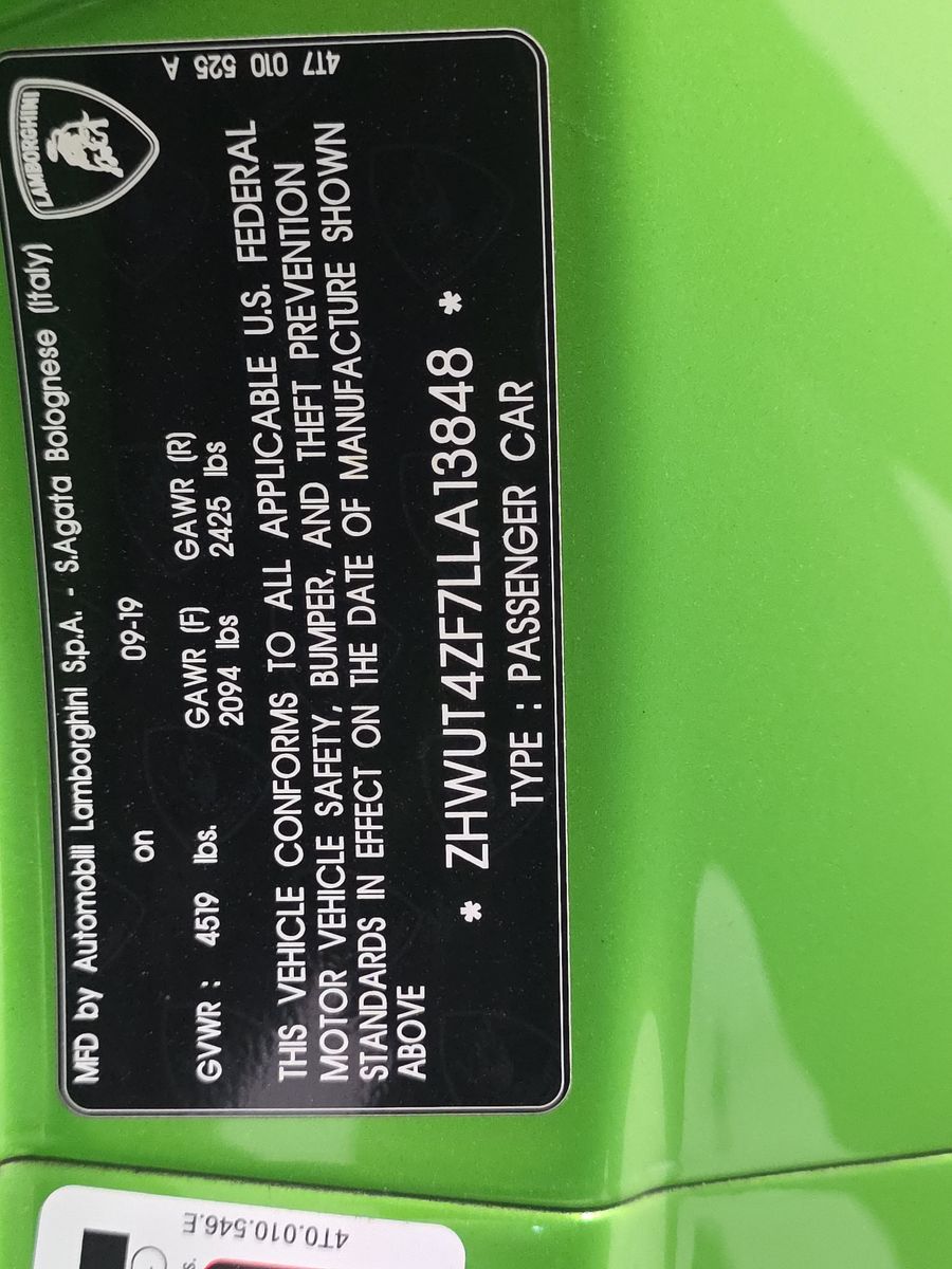 2020 Lamborghini Huracan EVO AWD