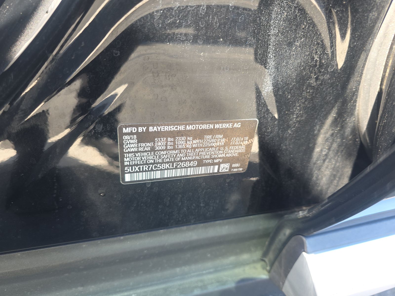 2019 BMW X3 sDrive30i RWD