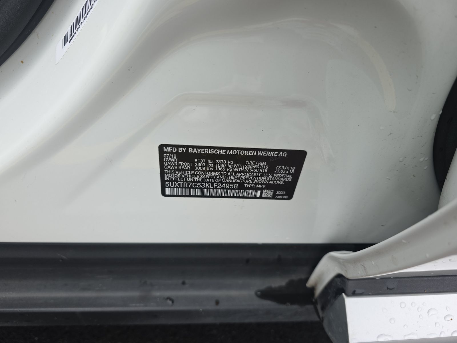 2019 BMW X3 sDrive30i RWD