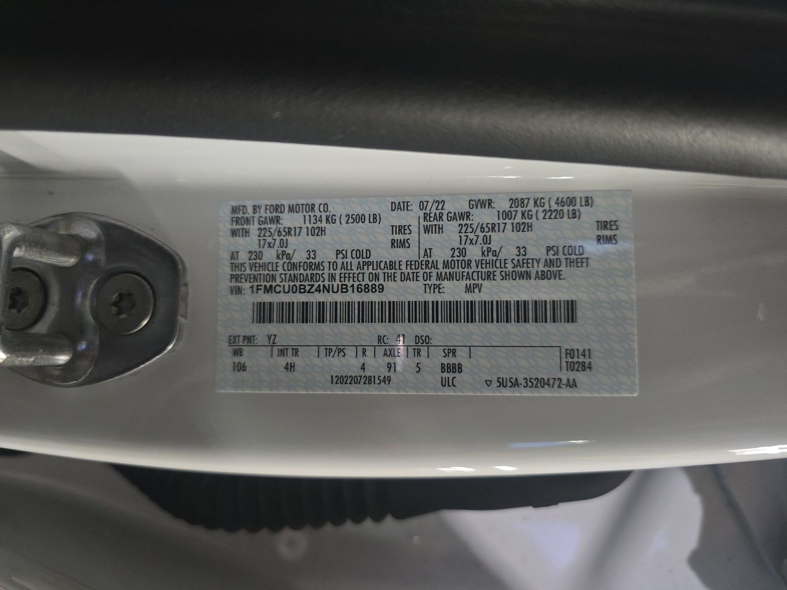 2022 Ford Escape Hybrid SE FWD