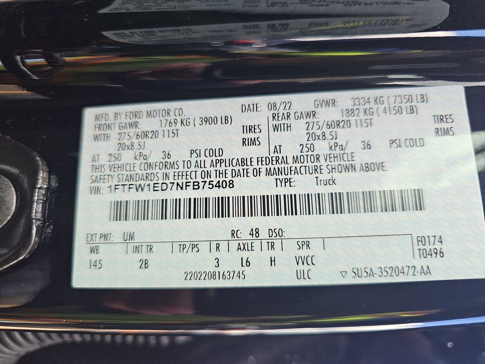 2022 Ford F-150 Hybrid Lariat AWD