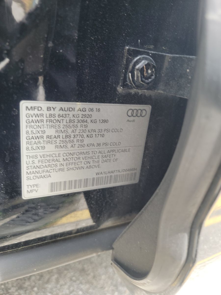 2018 Audi Q7 2.0T Premium Plus AWD