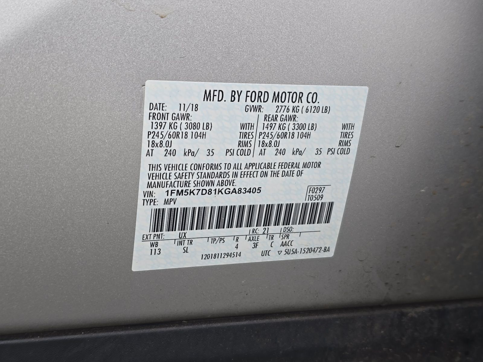 2019 Ford Explorer XLT FWD