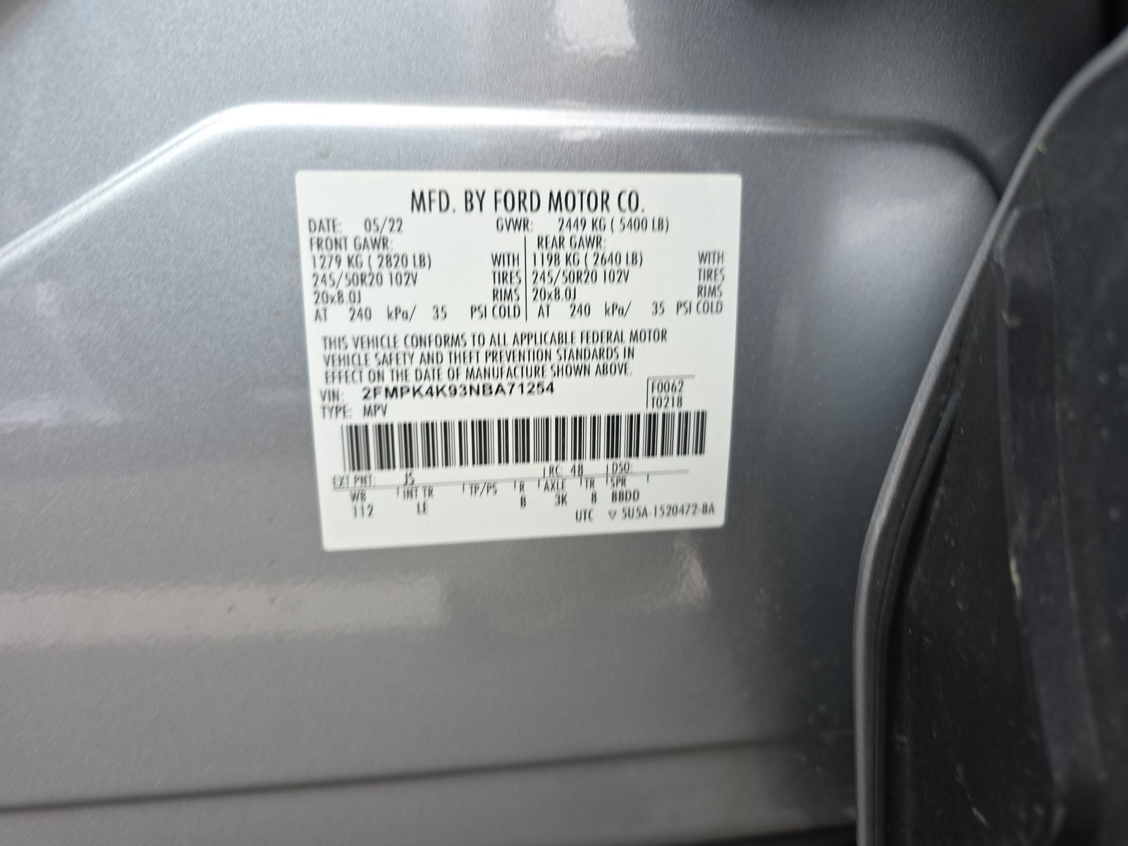 2022 Ford Edge Titanium AWD