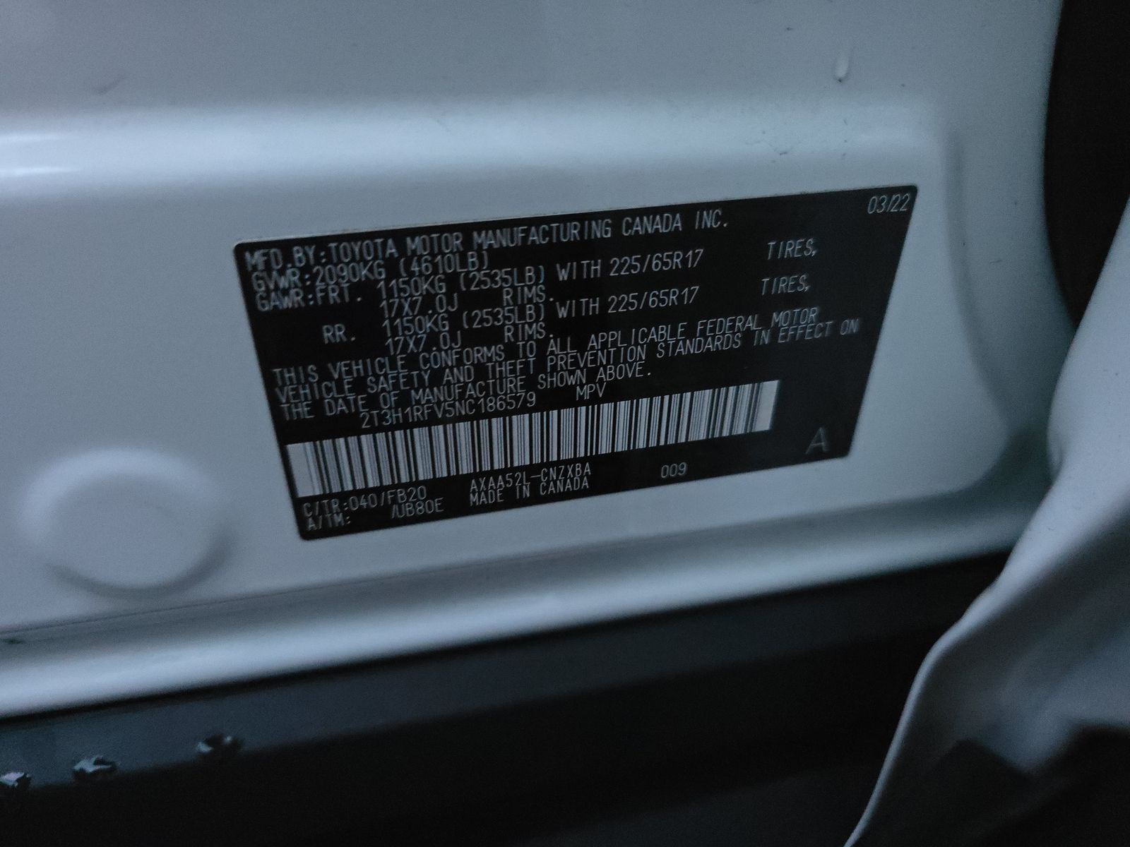 2022 Toyota RAV4 LE FWD