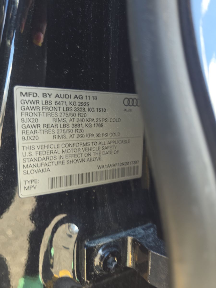 2019 Audi Q8 Premium AWD