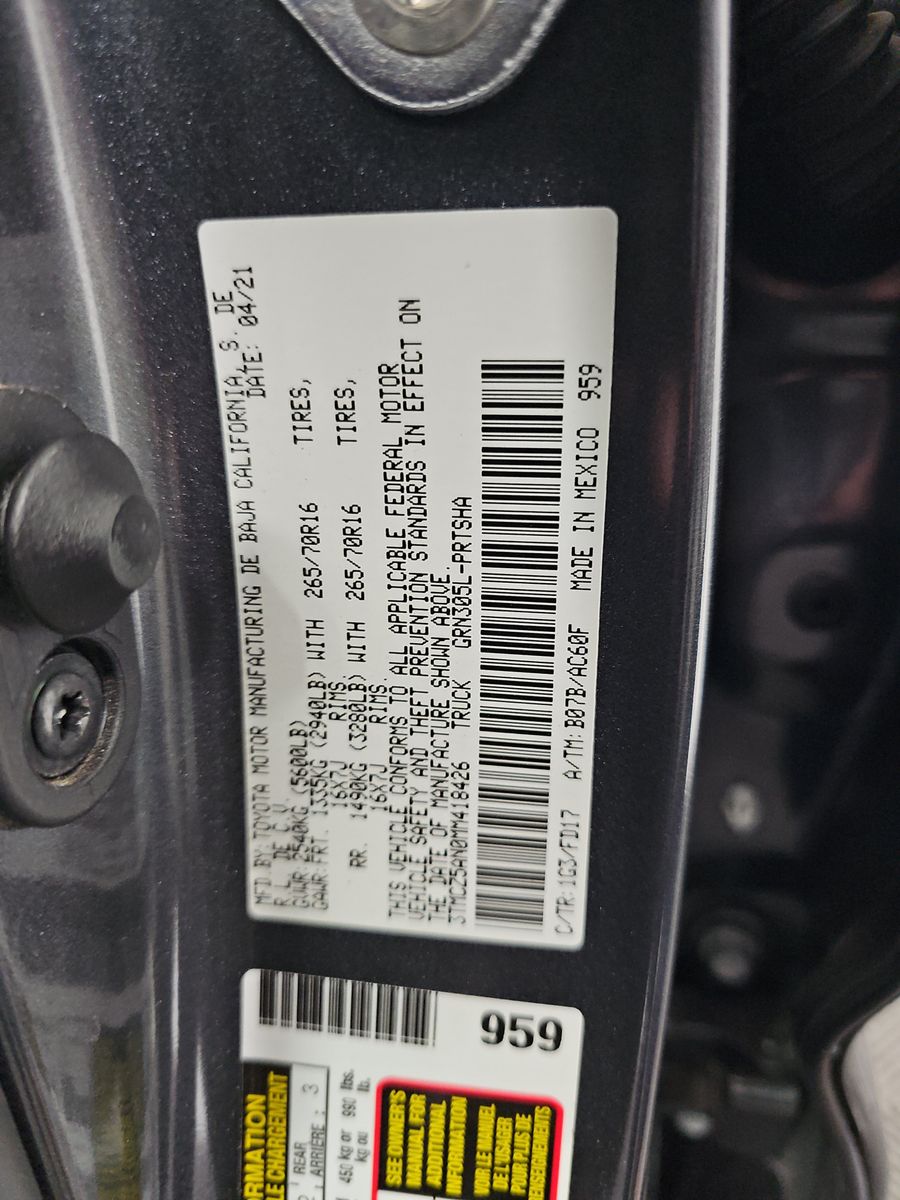 2021 Toyota Tacoma TRD Off-Road AWD