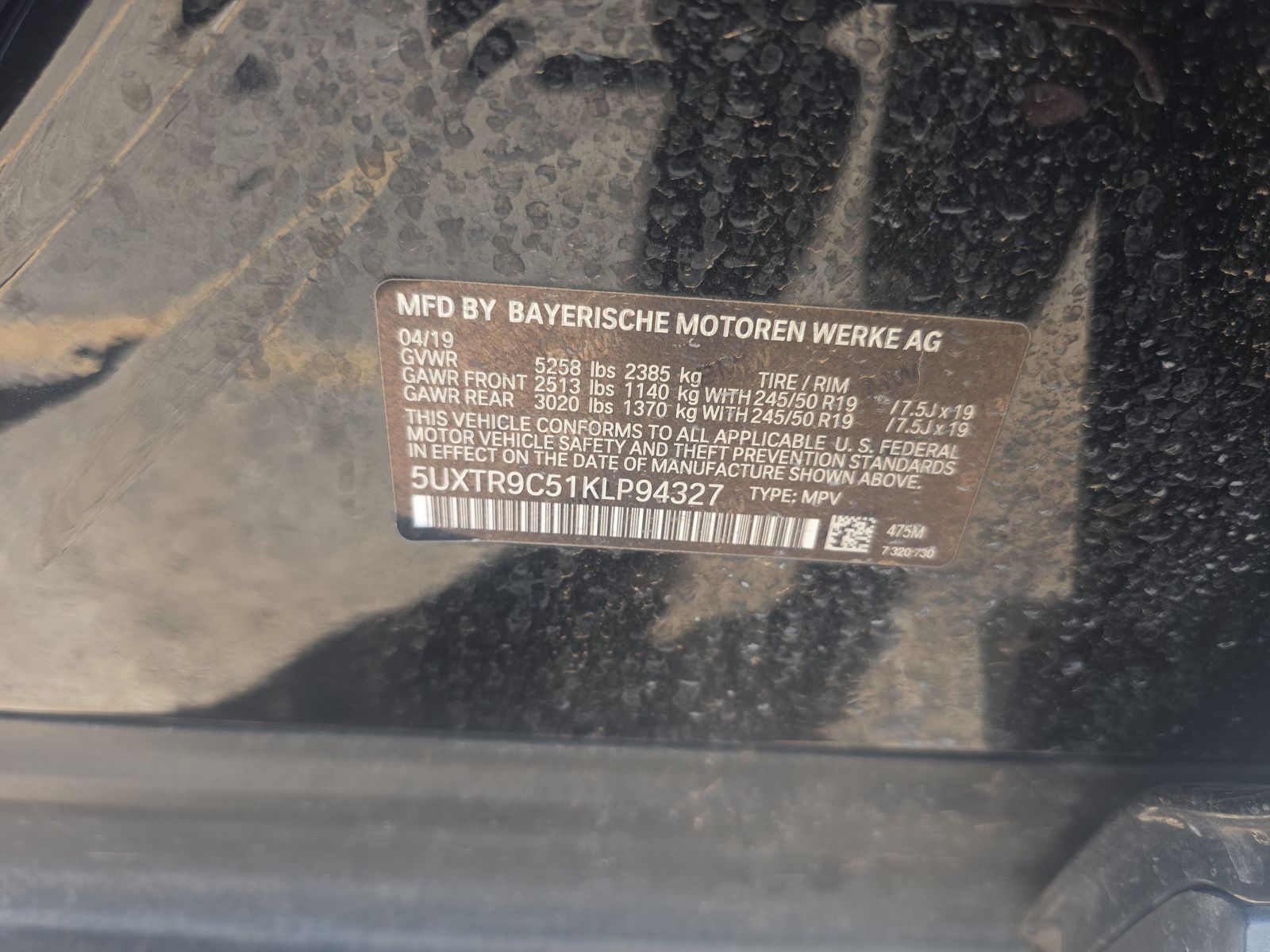 2019 BMW X3 xDrive30i AWD