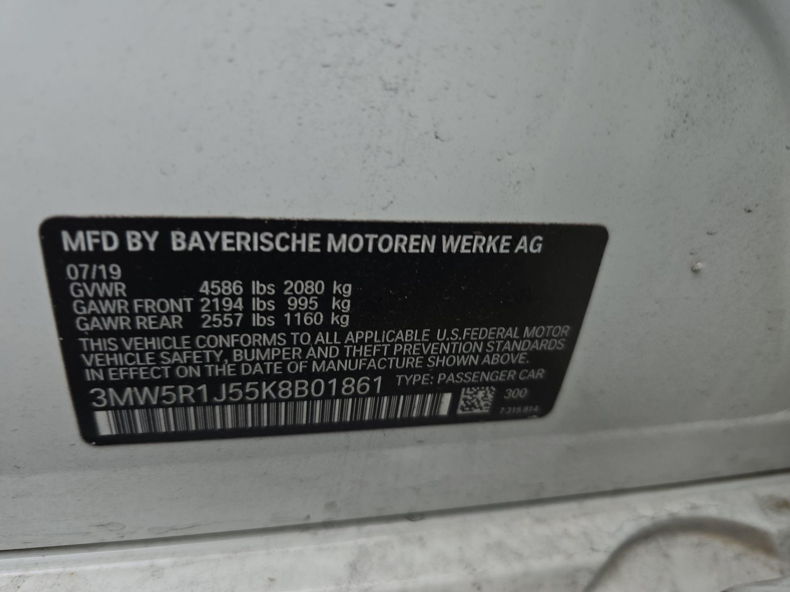 2019 BMW 3 Series 330i RWD