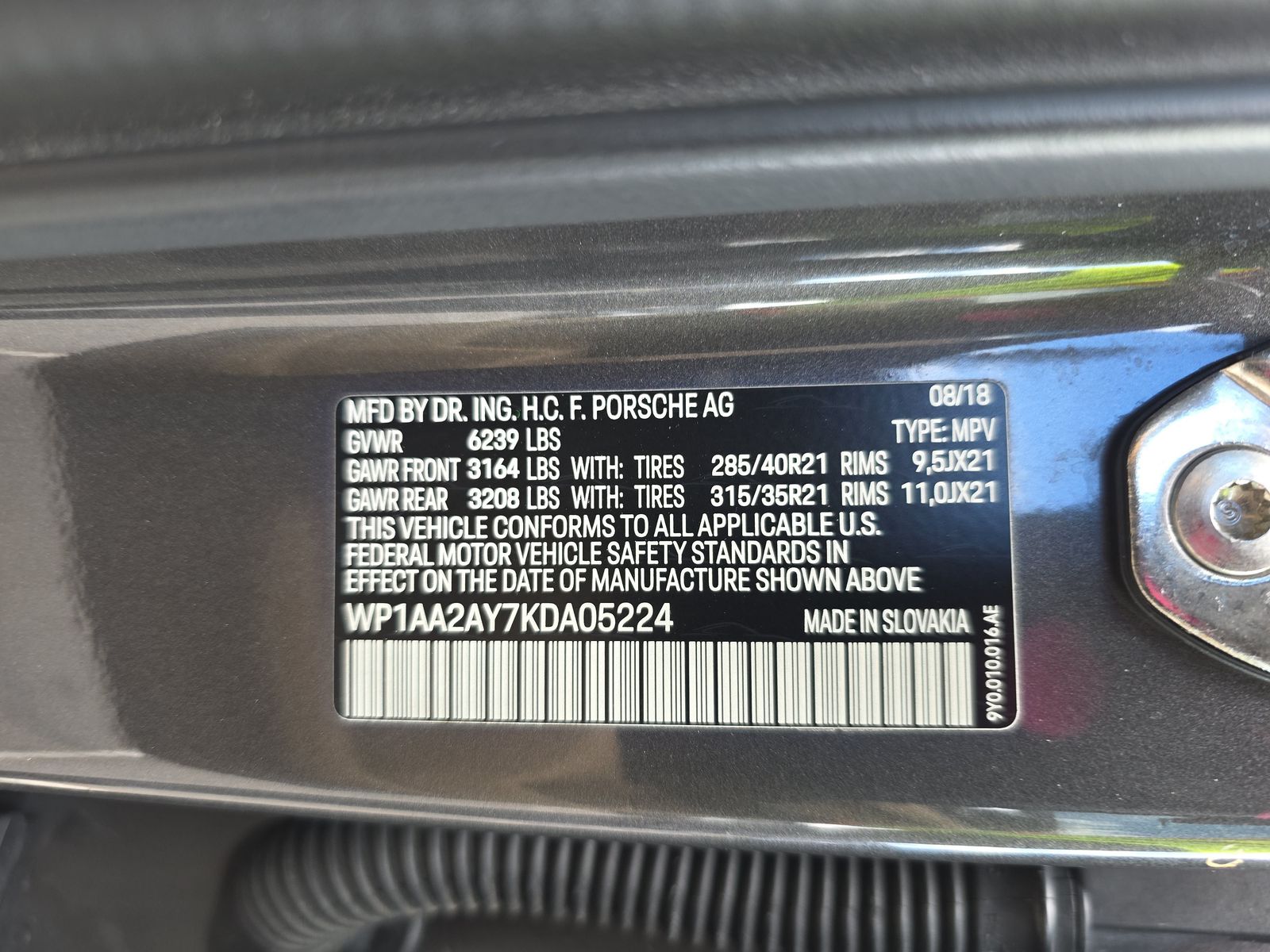 2019 Porsche Cayenne Base AWD