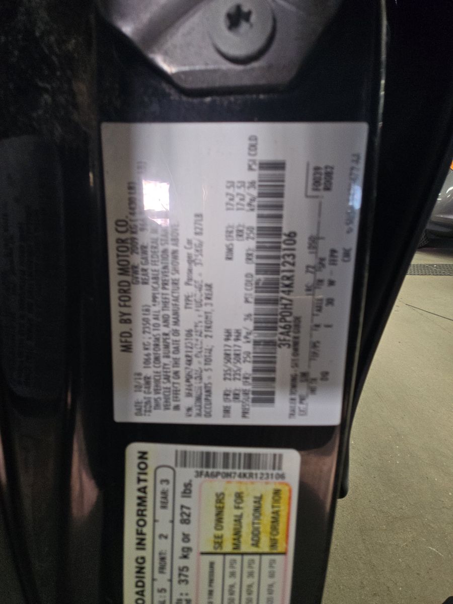 2019 Ford Fusion SE FWD