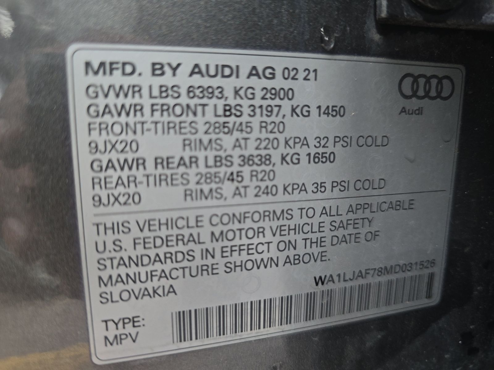 2021 Audi Q7 2.0T Premium Plus AWD