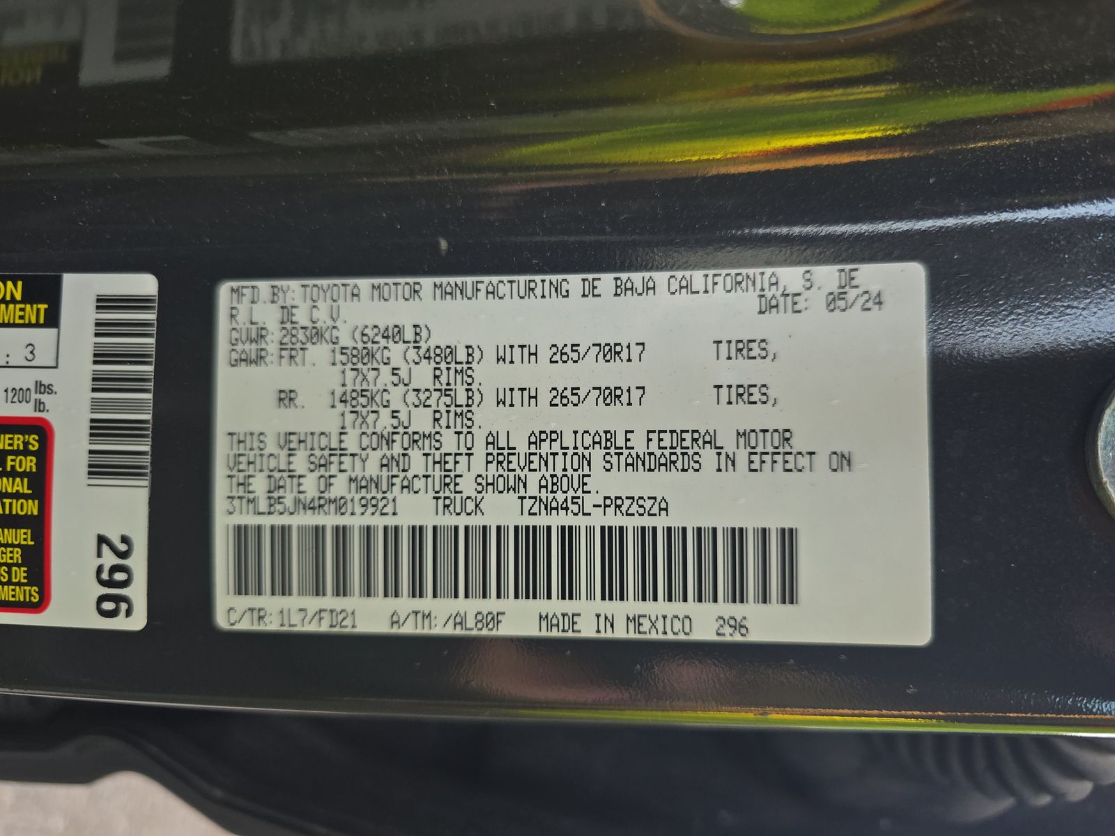 2024 Toyota Tacoma TRD Off-Road AWD