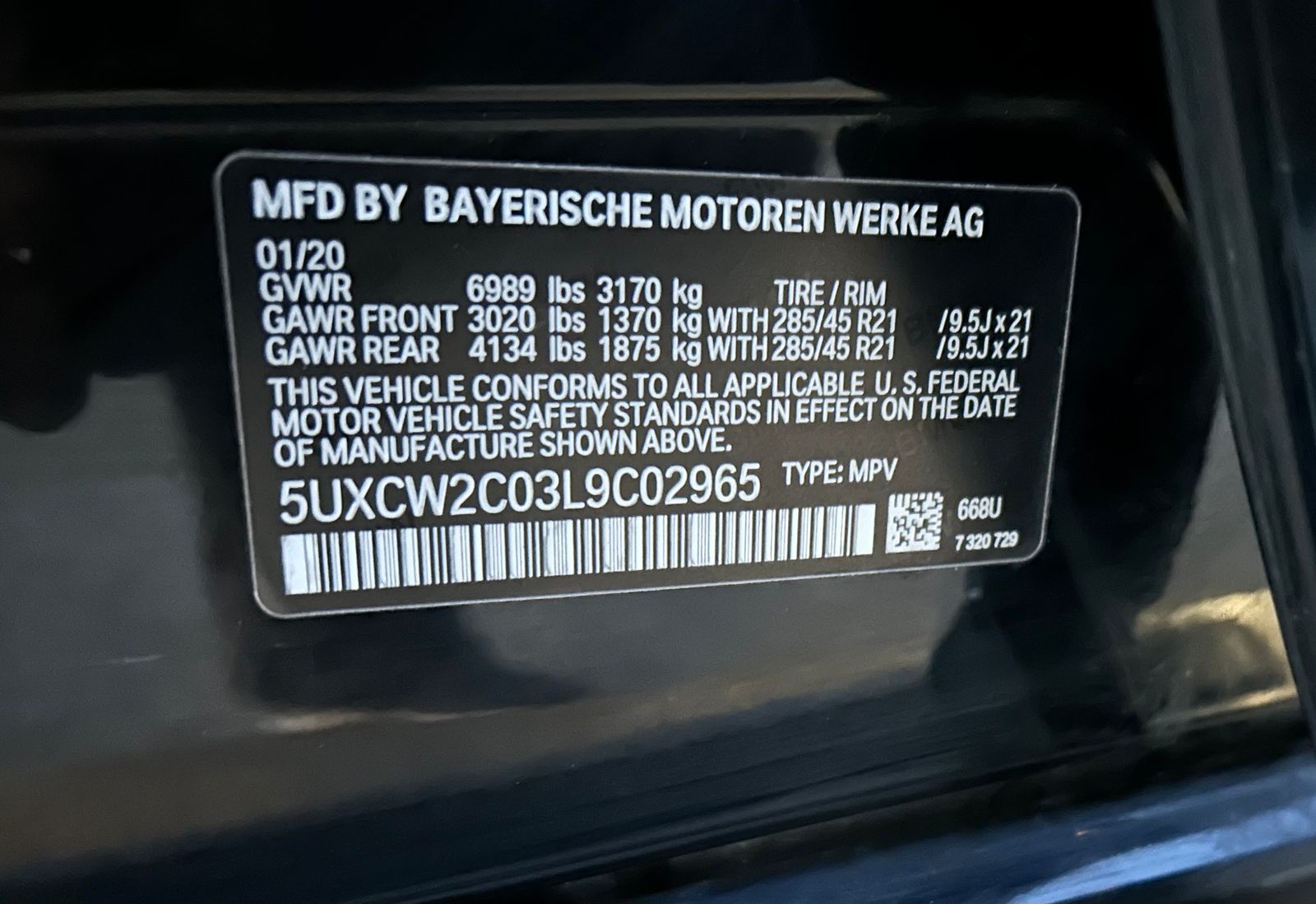 2020 BMW X7 xDrive40i AWD