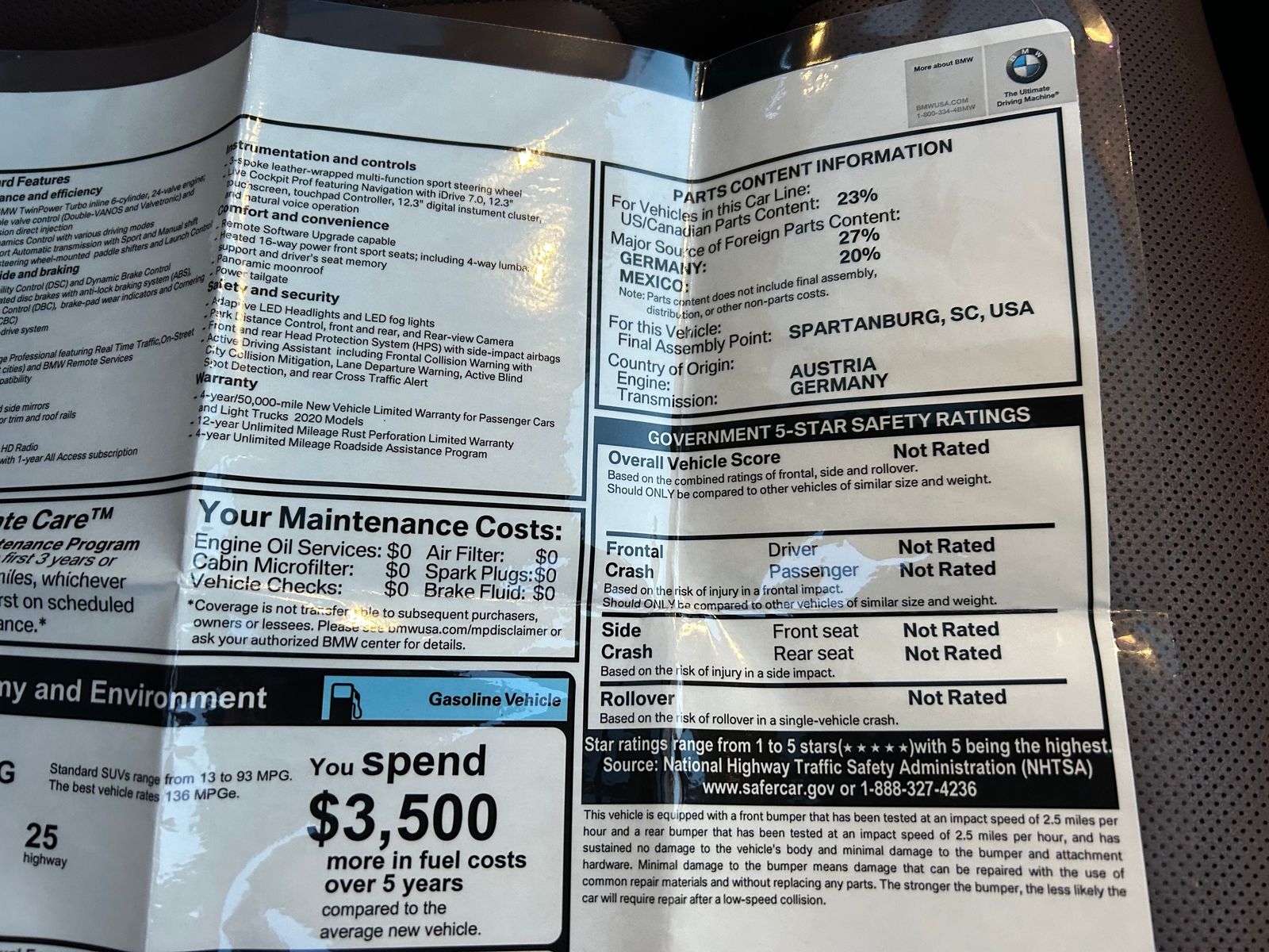 2020 BMW X7 xDrive40i AWD