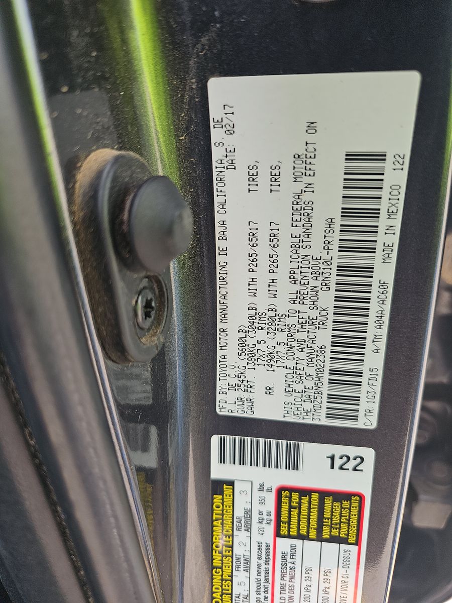 2017 Toyota Tacoma TRD Sport AWD