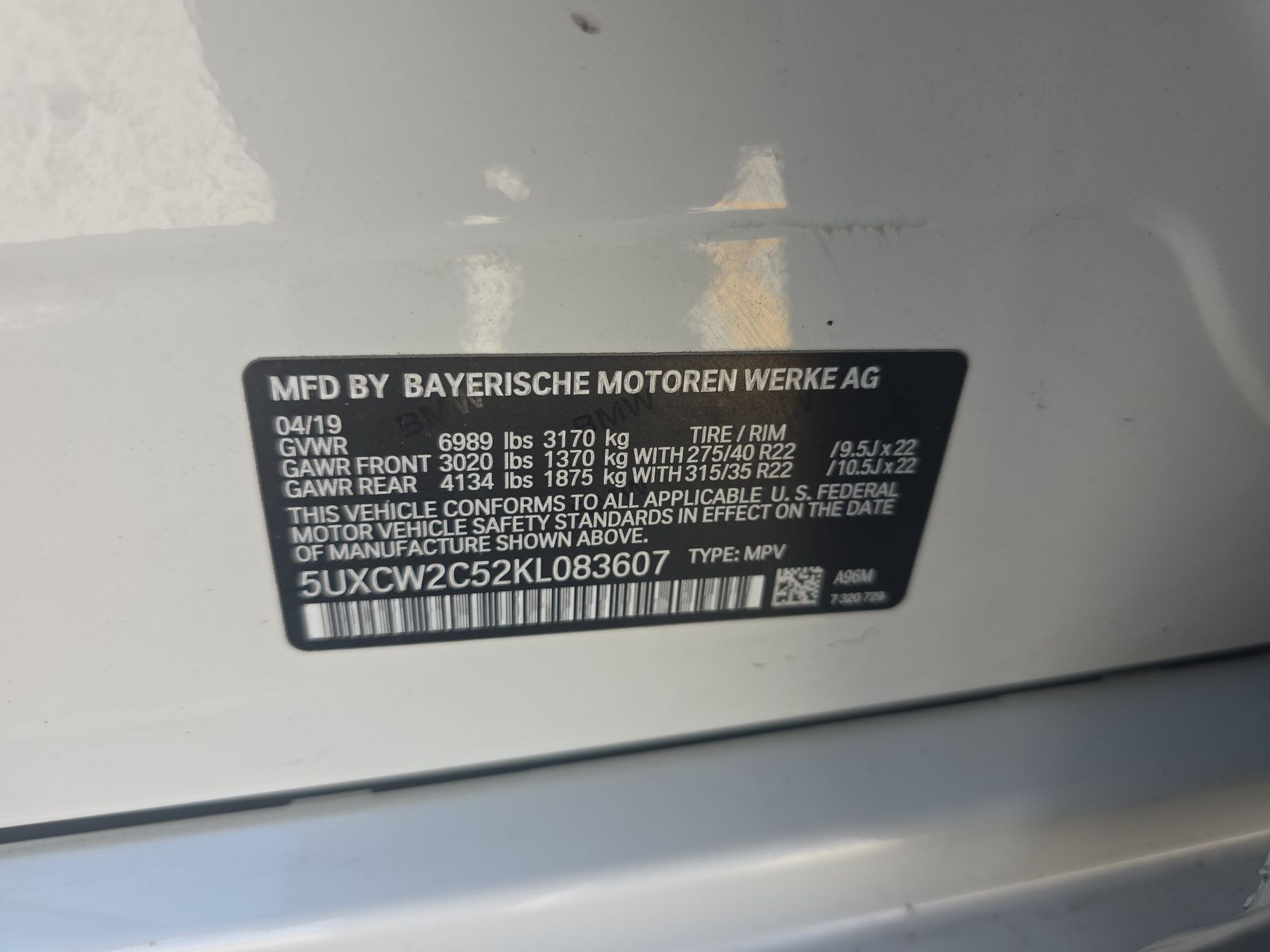 2019 BMW X7 xDrive40i AWD