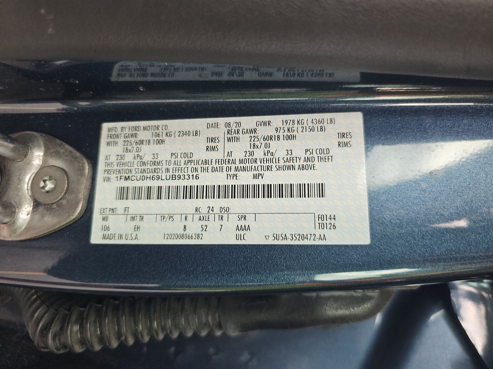 2020 Ford Escape SEL FWD