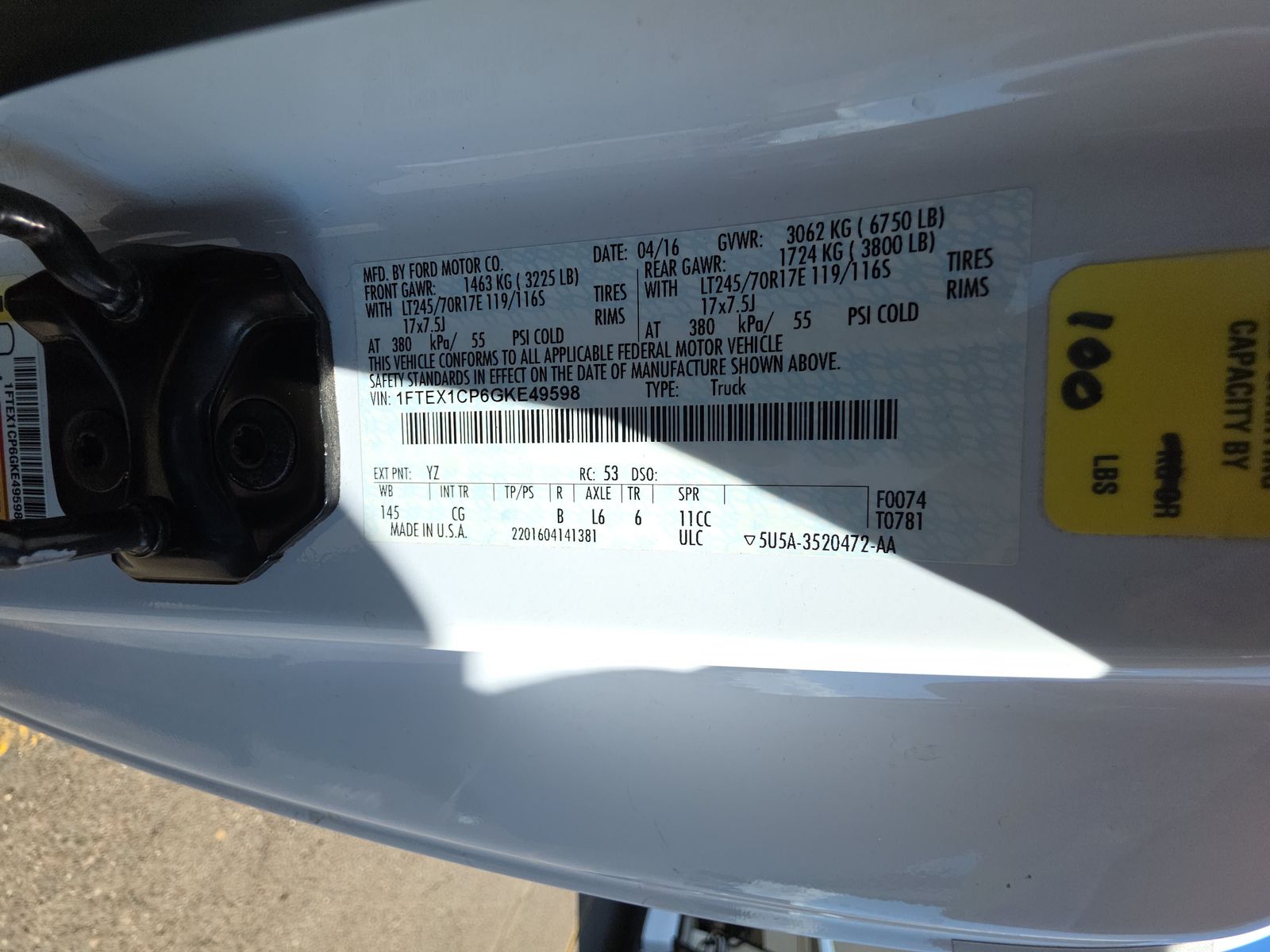 2016 Ford F-150 XL RWD