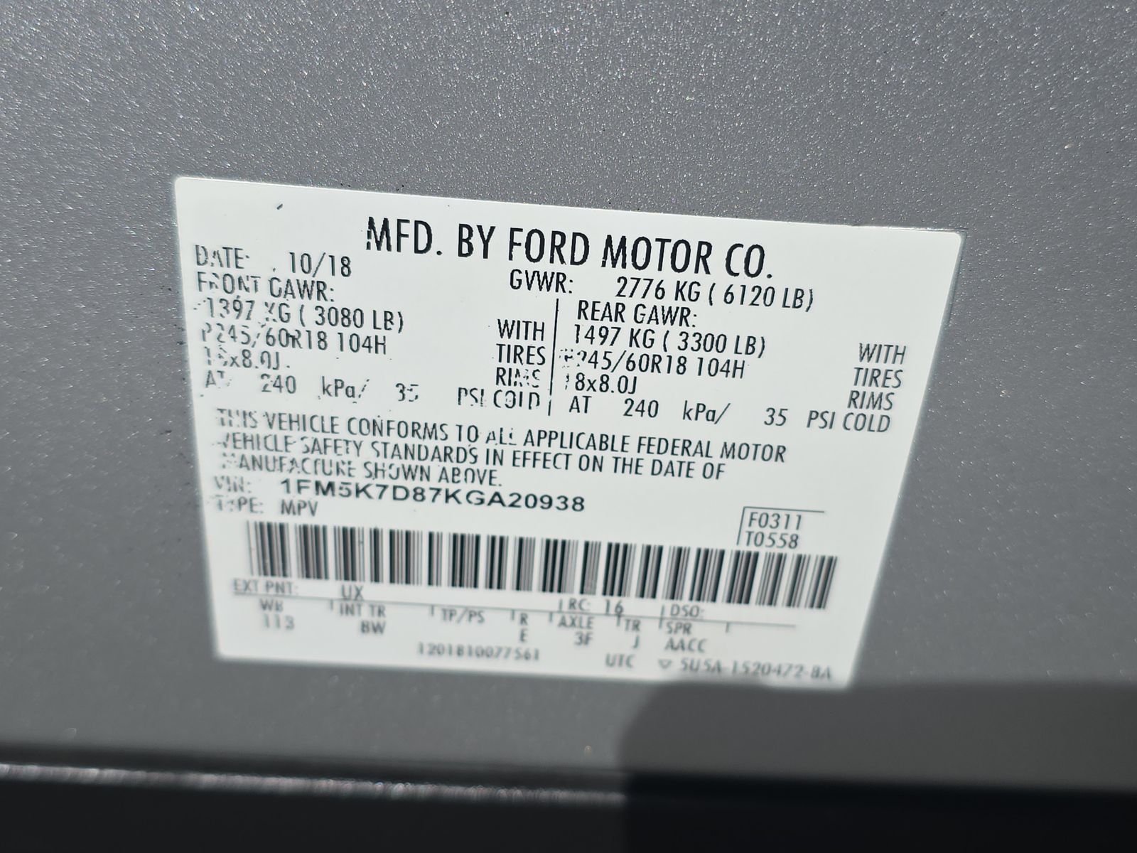 2019 Ford Explorer XLT FWD