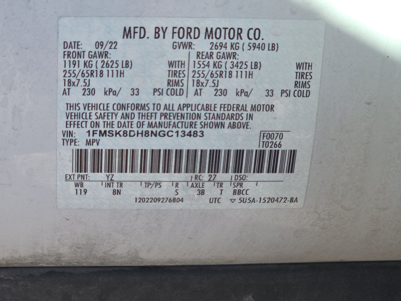 2022 Ford Explorer XLT AWD