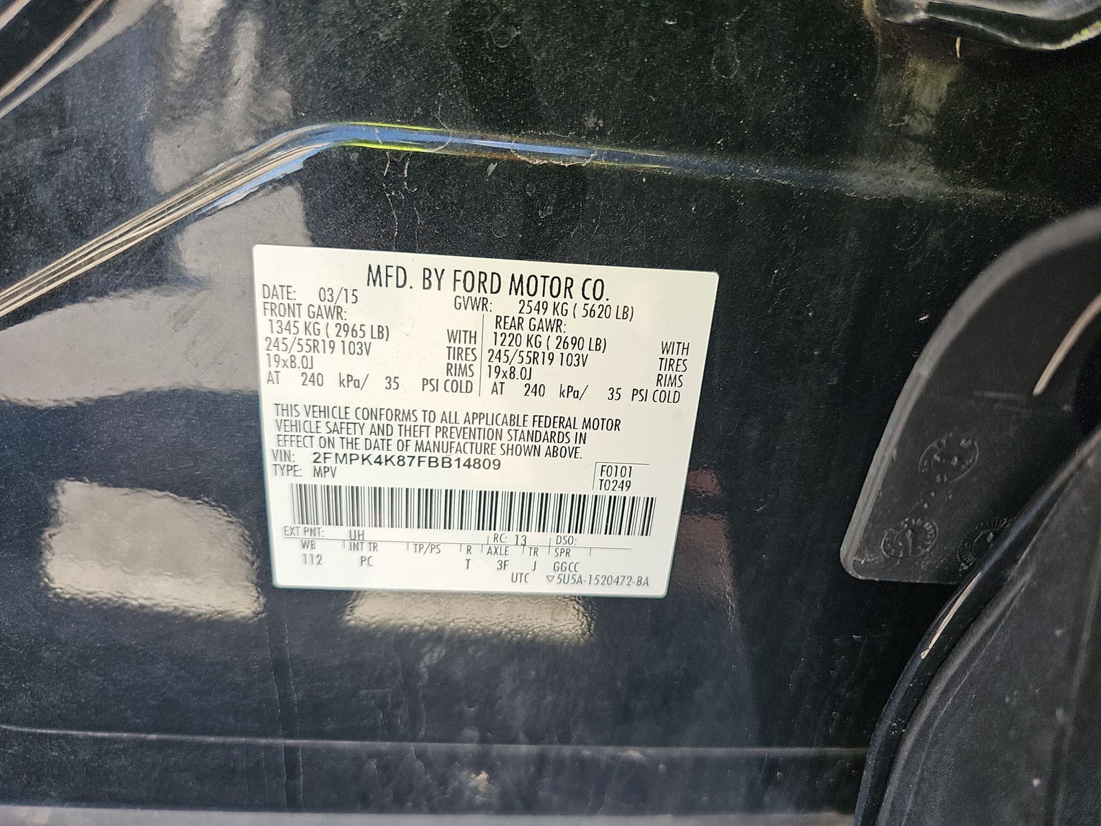 2015 Ford Edge Titanium AWD