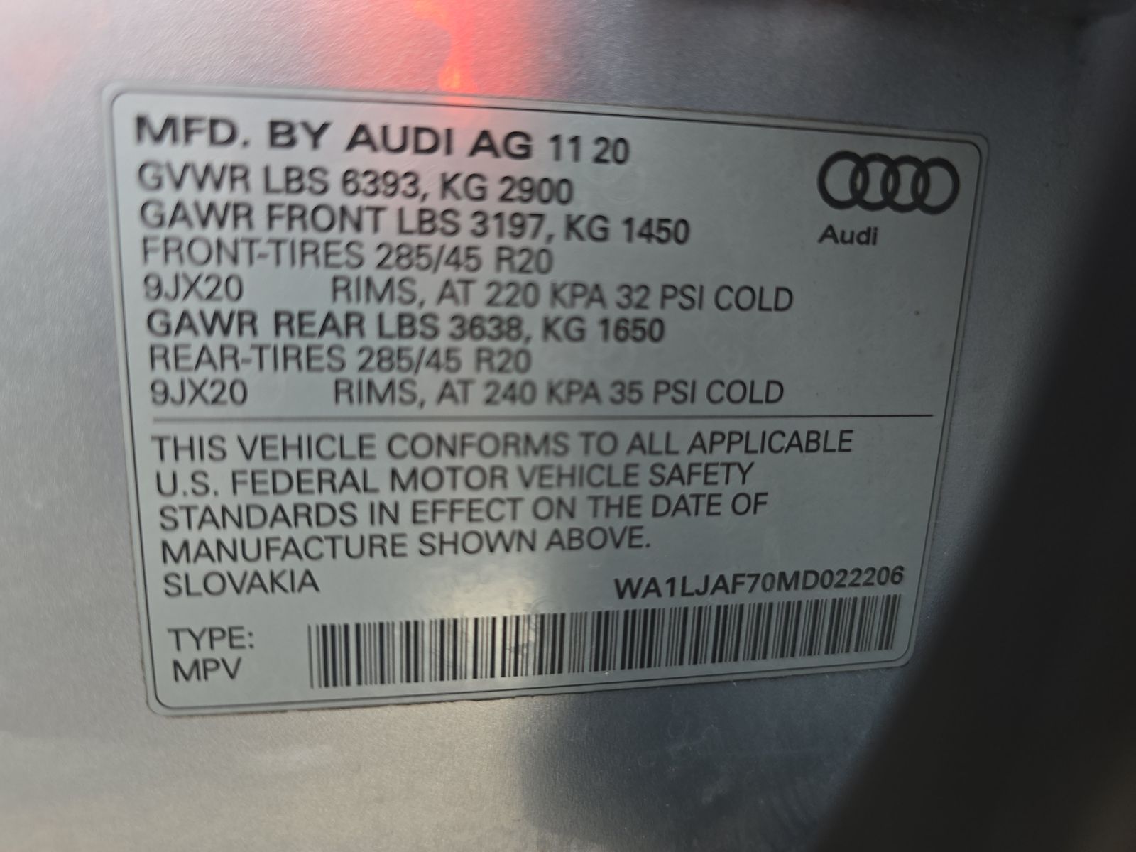 2021 Audi Q7 2.0T Premium Plus AWD