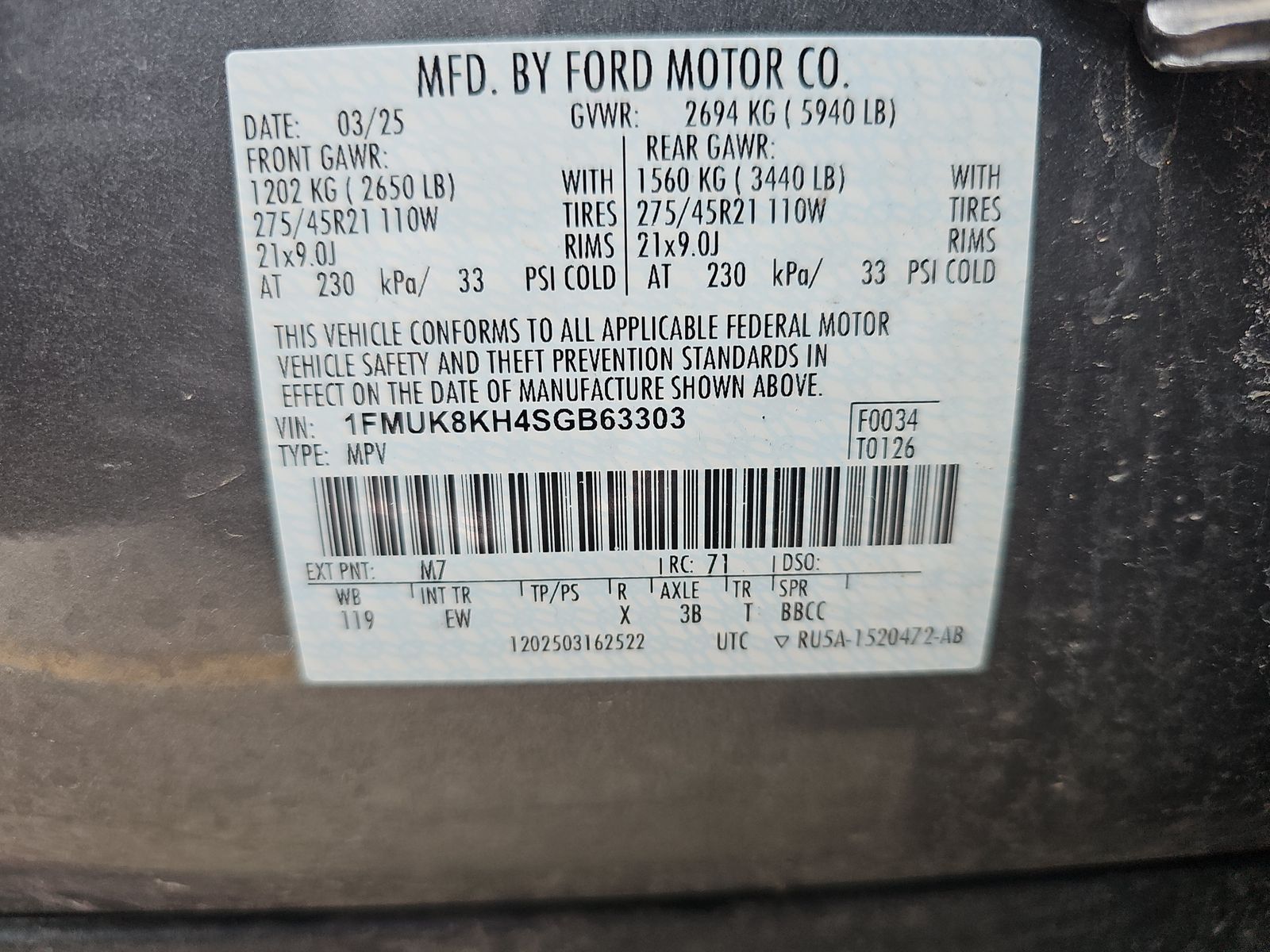 2025 Ford Explorer ST-Line AWD