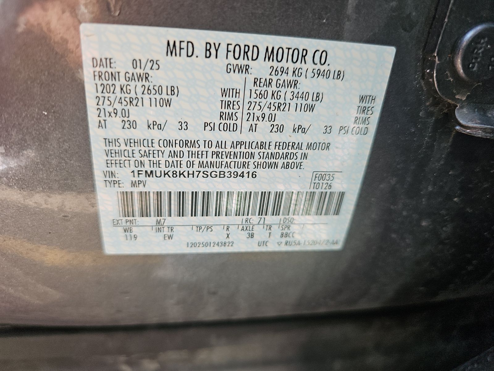 2025 Ford Explorer ST-Line AWD