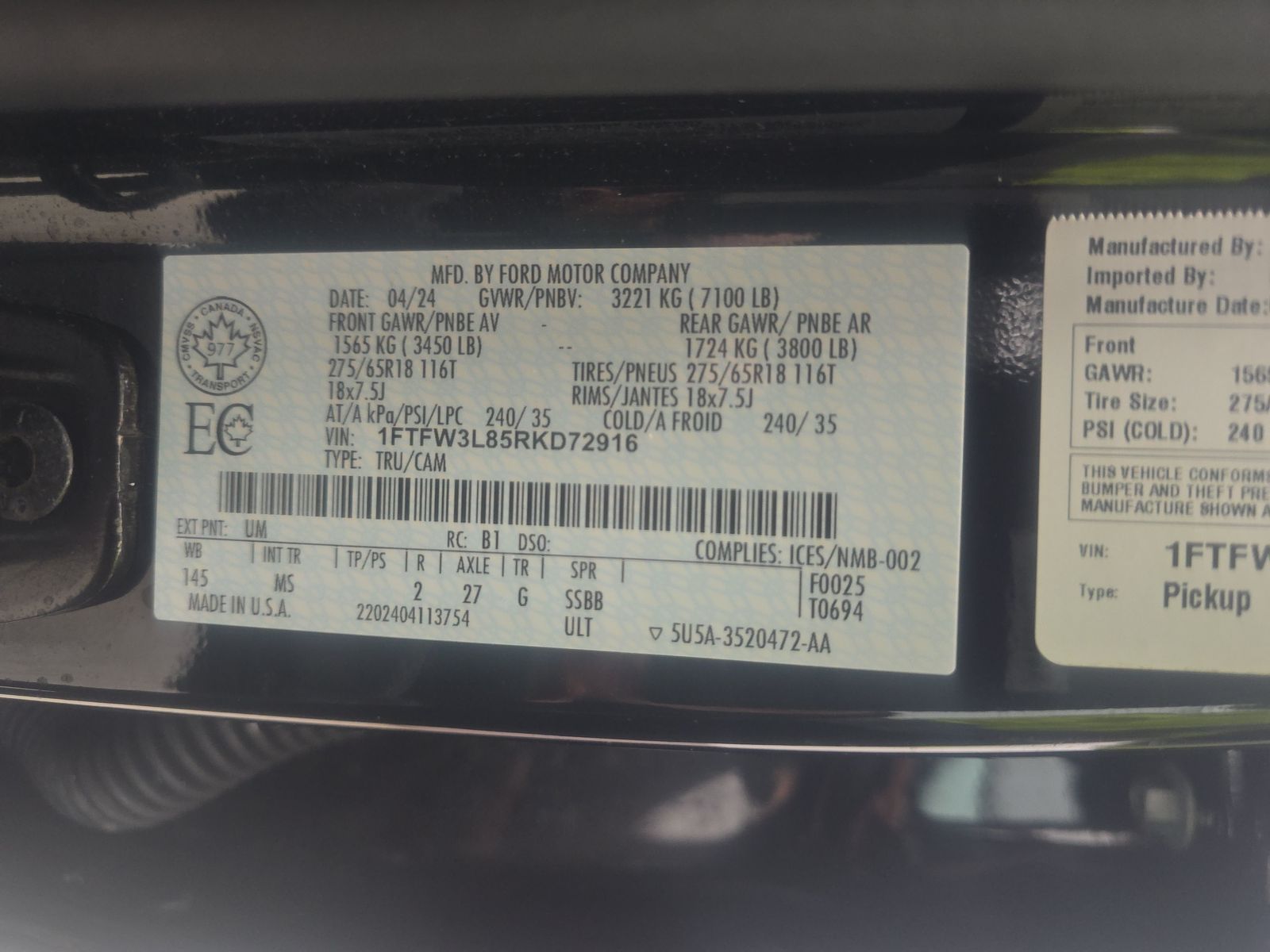 2024 Ford F-150 XLT AWD