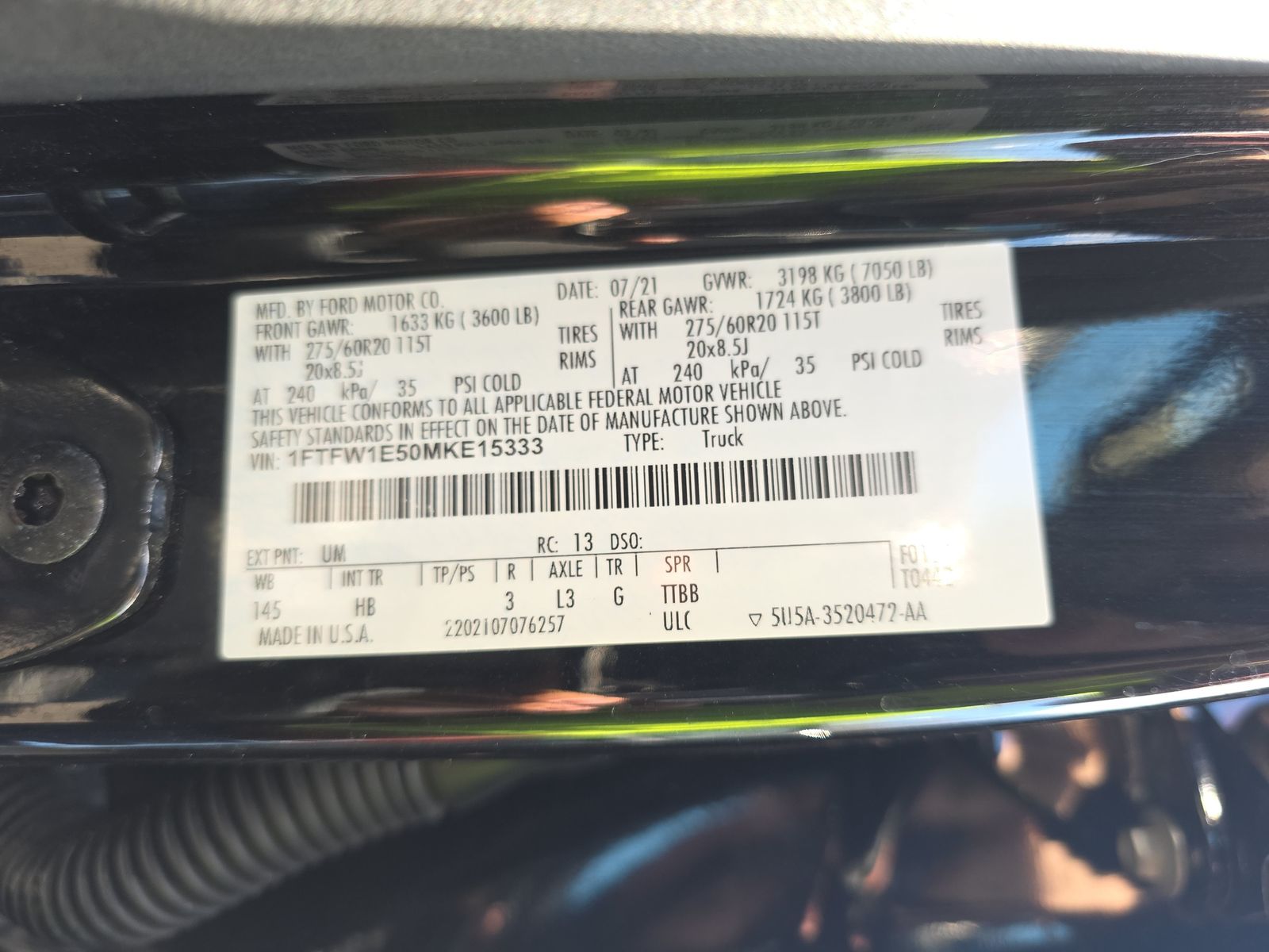 2021 Ford F-150 Lariat AWD