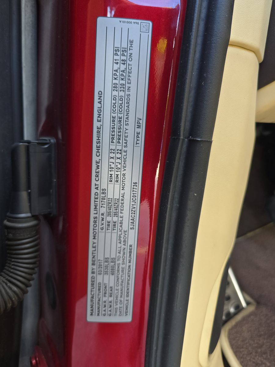 2018 Bentley Bentayga W12 Signature AWD