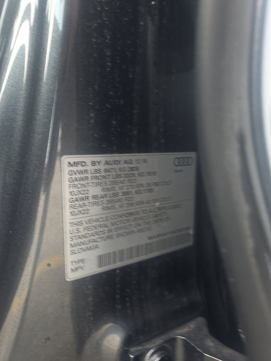 2019 Audi Q8 Prestige AWD