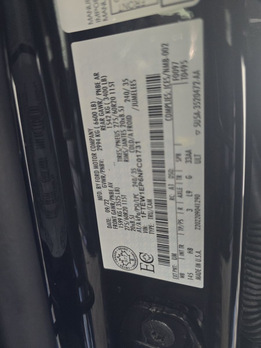 2022 Ford F-150 Lariat AWD