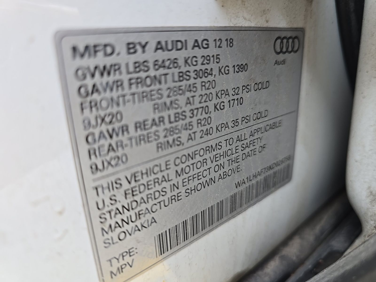 2019 Audi Q7 2.0T Premium Plus AWD