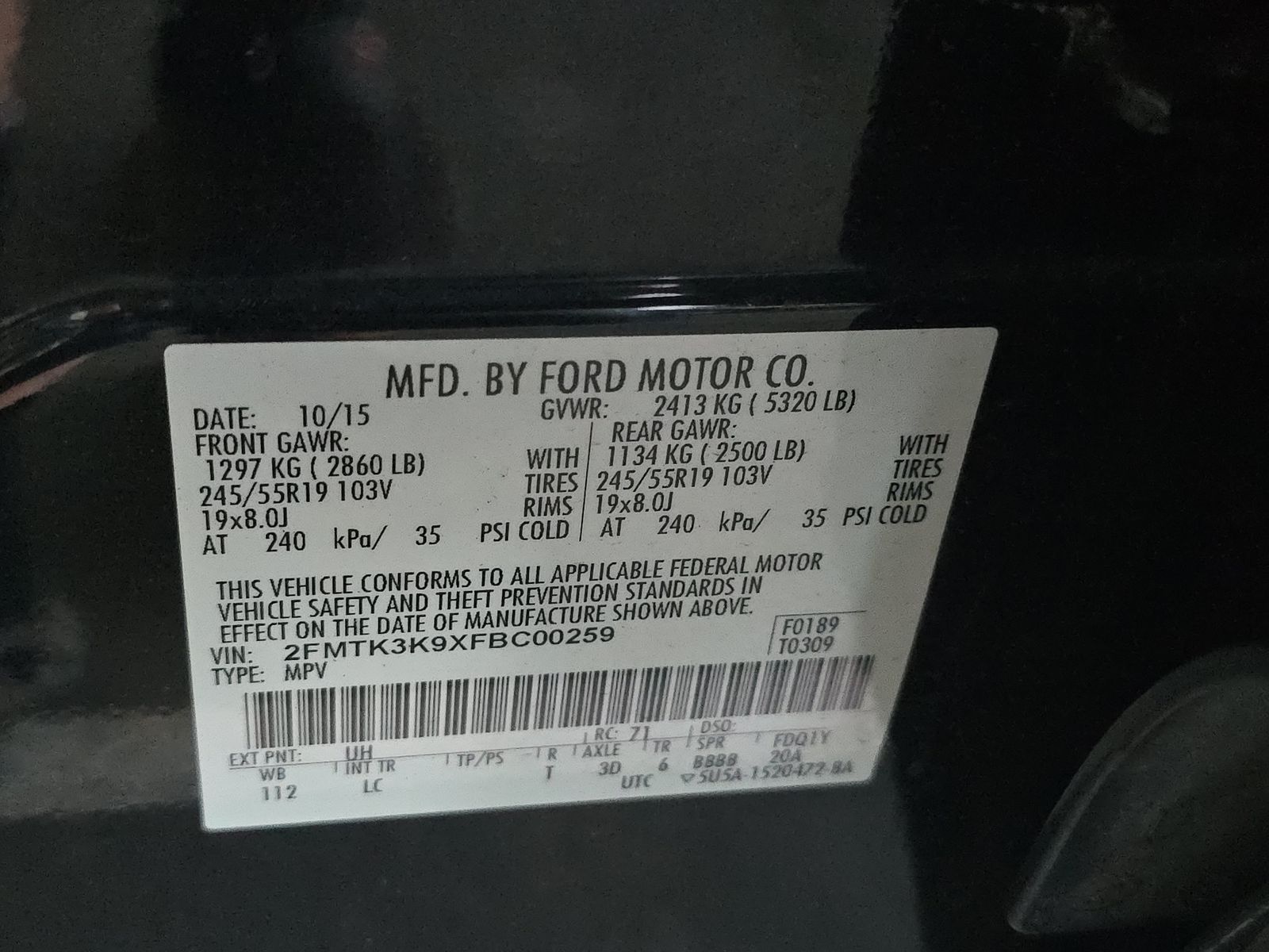 2015 Ford Edge Titanium FWD