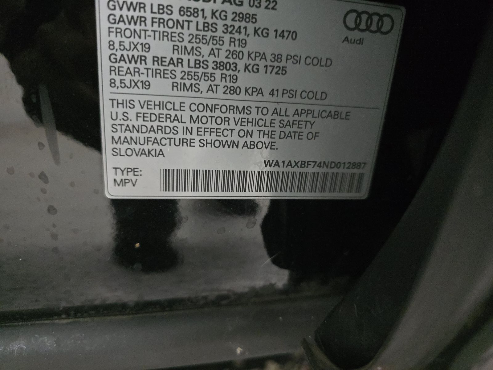 2022 Audi Q7 Premium AWD