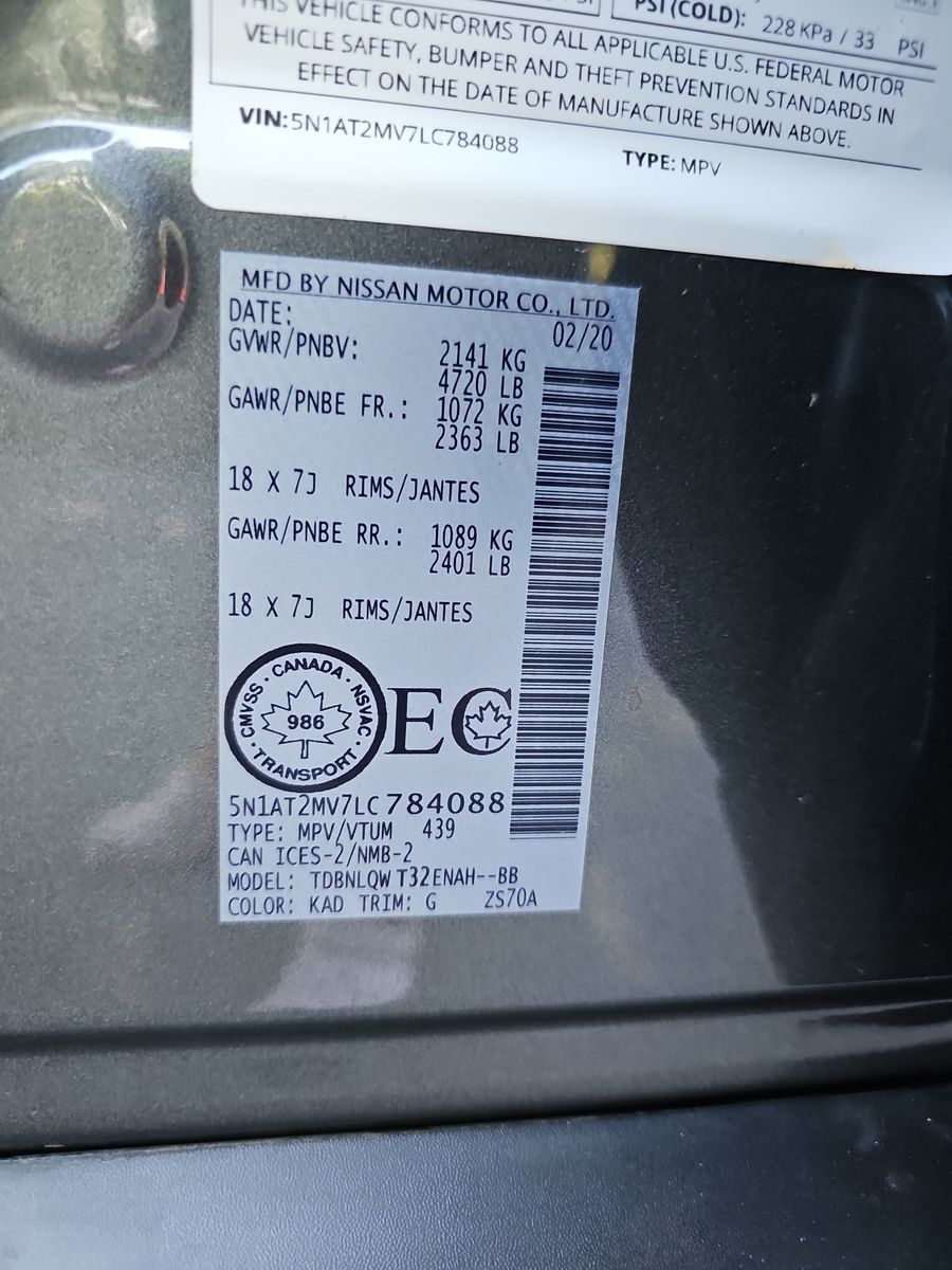 2020 Nissan Rogue SV AWD